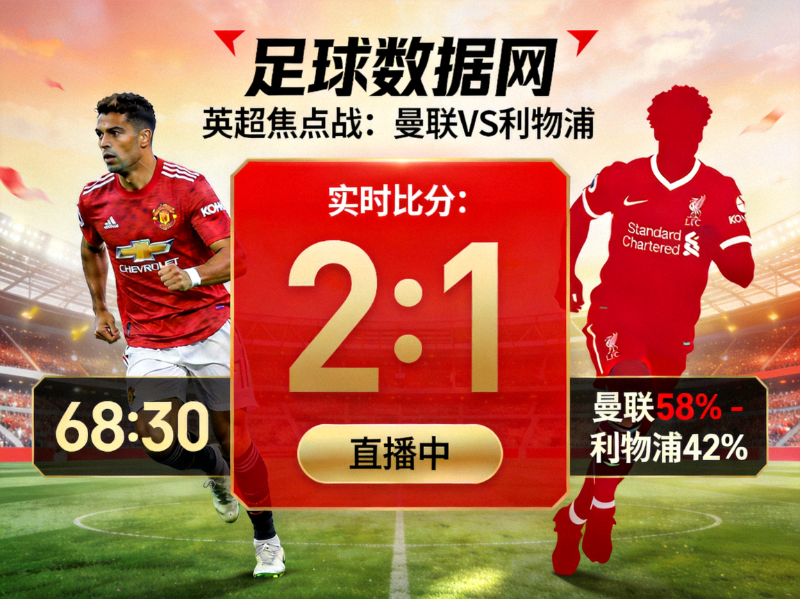 足球数据网 - 英超焦点战曼联对阵利物浦实时比分2:1直播中
