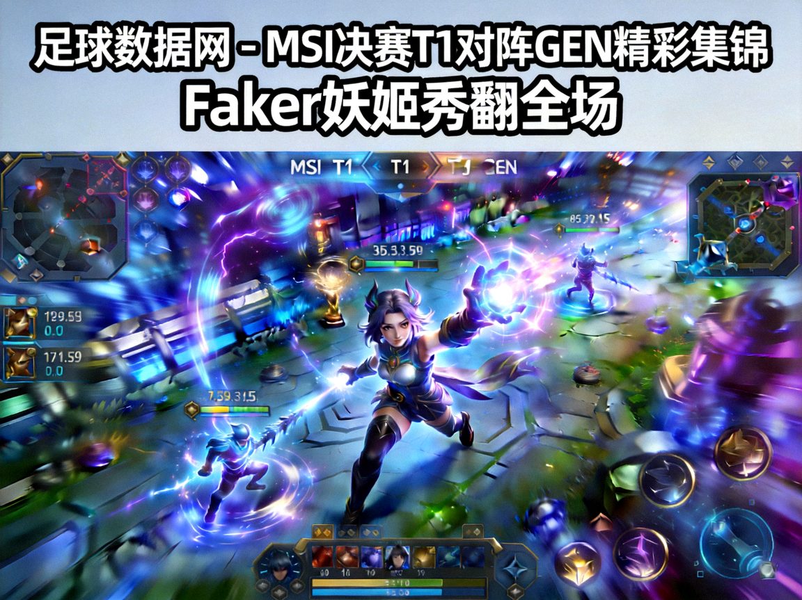 足球数据网 - MSI决赛T1对阵GEN精彩集锦 Faker妖姬秀翻全场
