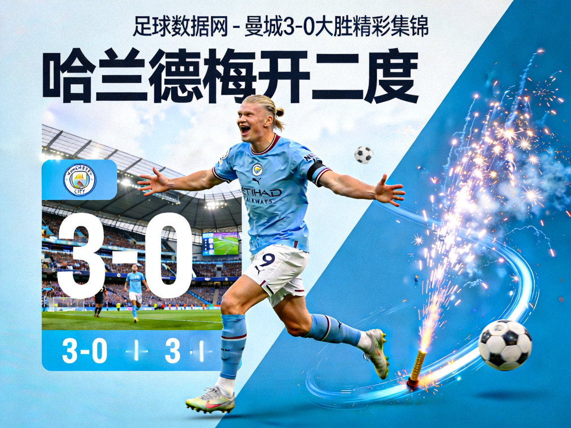 足球数据网 - 曼城3-0大胜精彩集锦 哈兰德梅开二度